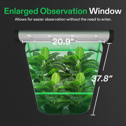 VIVOSUN PRO Grow Tent 2x4 Indoor Grow Tent with Thick 1 inch Poles Strengthened High Reflective Mylar Oxford Fabric Extra Hanging Bars & High CFM Kit for Hydroponics Indoor Plant for AeroLight A200SE