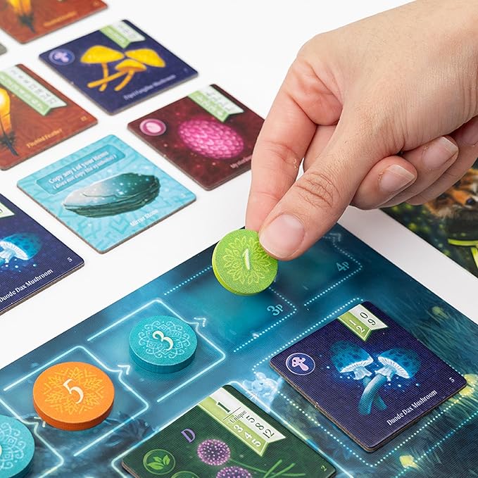 AEG &amp Flatout Games | Nocturne - Set Collection &amp Bidding Board Game | Play as Fox Mystics Find Magical Items &amp Cast Spells | Ages 10+ | 1-4 Players