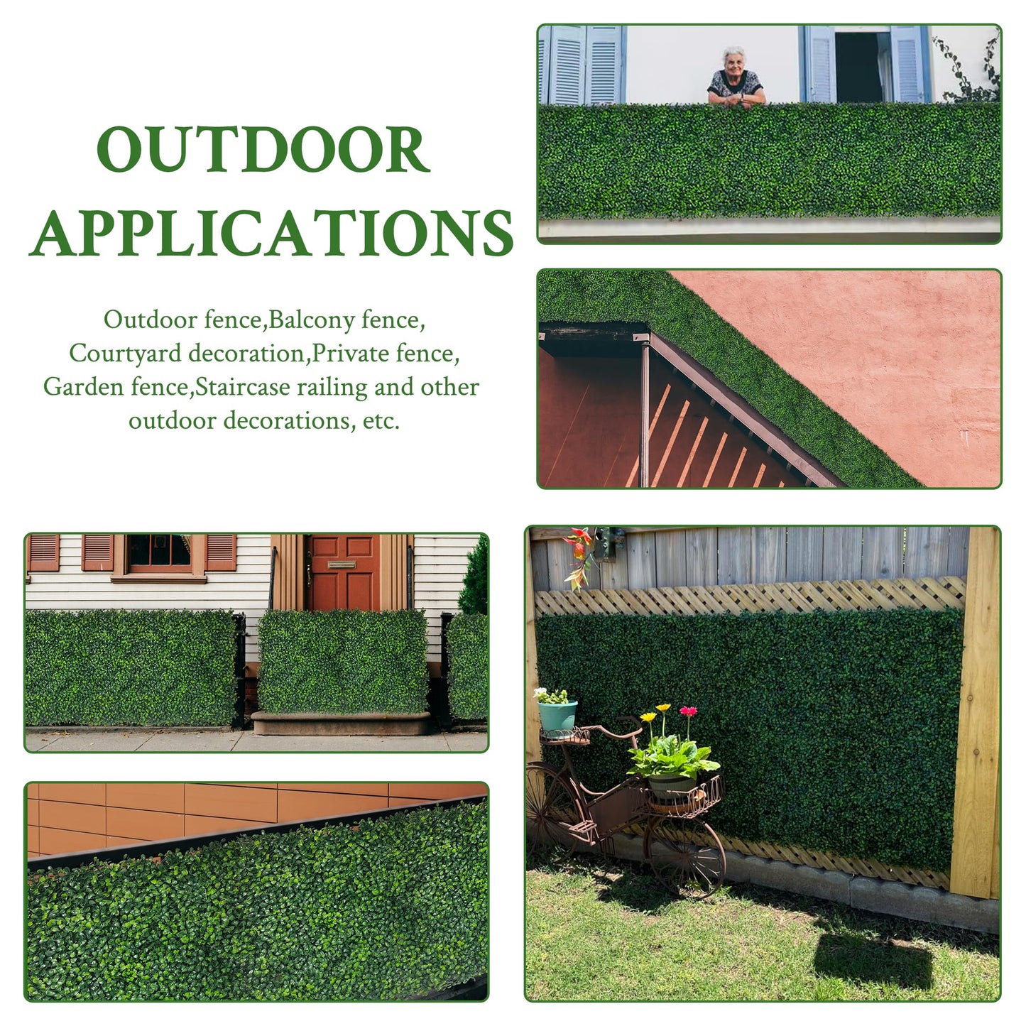 DOPGIB Artificial Ivy Privacy Fence Screen:40"x 120" (34 SQFT) 4-Layer Leaf UV-Anti Faux Greenery Boxwood Backdrop Ivy Vine Leaf Fence Panels for Outdoor, Indoor, Garden,Backyard and Decor