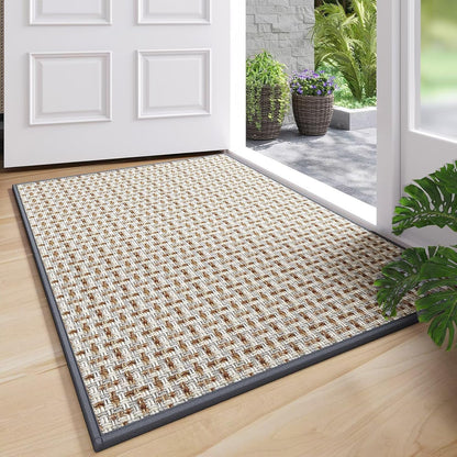 Regine Switzerland Door Mat - 17"x30" Indoor Entrance Mat | Dirt Resistant, Non-Slip, Washable Gray