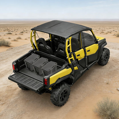 ALMULOO 30L/7.8 Gallon Rear Cargo Storage Box Compatible with Can-Am Maverick Sport X3 MAX Trail Compatible with Defender Commander Models Plastic Black Replacement for 715006830