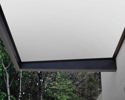 Palram - Canopia Sophia 5 Ft. x 3 Ft. 1600 Awning for Outdoors DIY Awnings Kit for Door, Windows, Exterior Coverage, to Protect from Sun, Rain, Snow, UV Protected Polycarbonate (Gray/Mist)