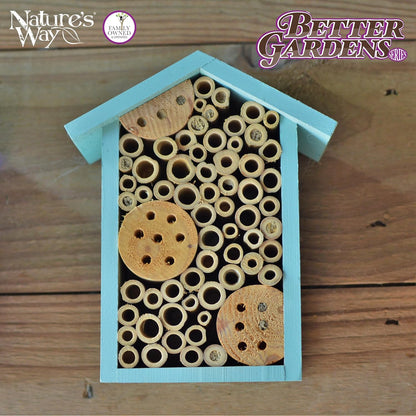 Nature's Way | PWH1-C Teal Bee House - Durable Habitat for Pollinators, Eco-Friendly Design