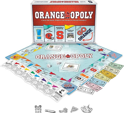 Late for The Sky Orange-opoly Syracuse University Board Game – Collegiate Campus Property Trading Family Party Game for Alumni Students Fans 2–6 Players Tokens Included