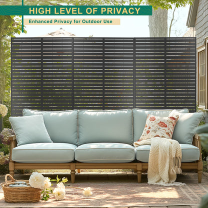 72" H×44" W Metal Outdoor Privacy Screen Freestanding, Outdoor Screens for Patio Lawn Deck, Privacy Panels Decorative Fence(Consists of 5 Panels)