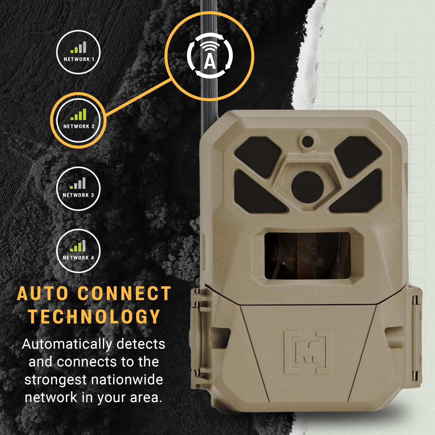 Moultrie Edge 2 Pro Cellular Trail Camera - Auto Connect Nationwide 4G LTE - On Demand 40MP Photo - 1440P Video with HD Audio - Ai False Trigger Elimination - 100 Ft Detection Range - No-Glow Flash