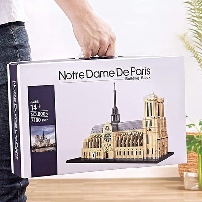 Notre Dame De Paris World Famous Micro Building Blocks Collection Model Architecture Sets for Adults 7380 PCS Ideas DIY Mini Bricks Kit present for Ages 14+