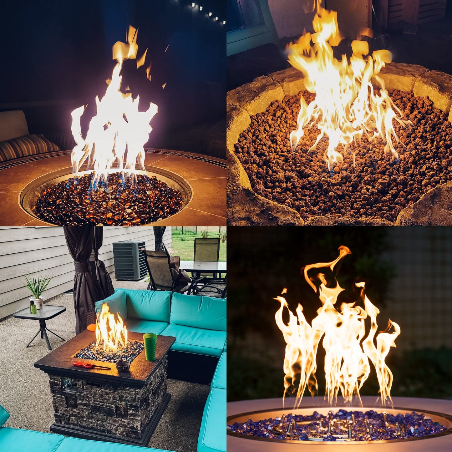 Skyflame 30-Inch Round Stainless Steel Fire Pit Jet Burner Ring, High Flame
