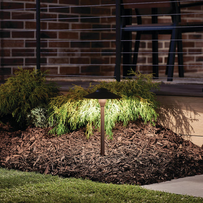 Kichler 15410AZT Path & Spread 1-Light 12V, Textured Architectural Bronze