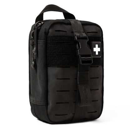 My Medic MyFak Mini First Aid Kit - Small and Lightweight for Camping Hiking and Backpacking - IFAK with 70 Items - HSA/FSA Great for Travel - Black