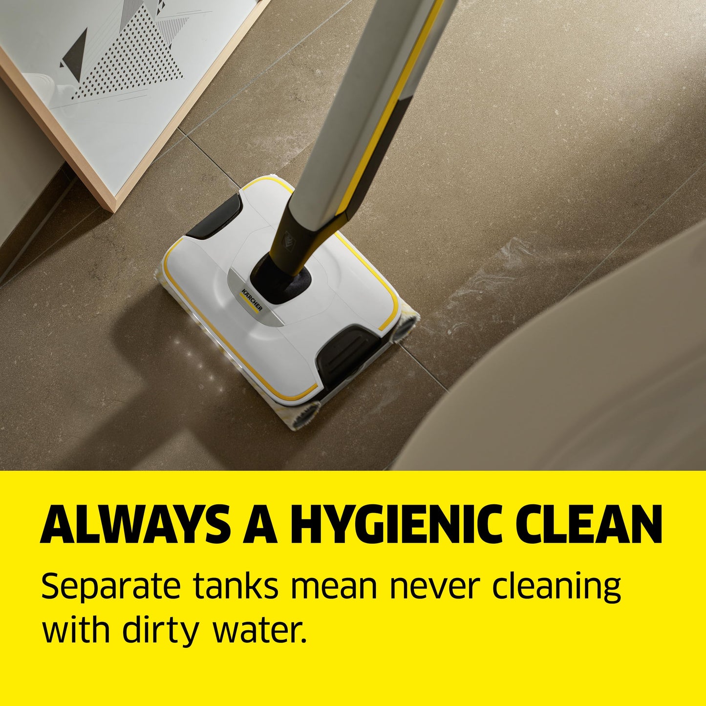 Kärcher FC 7 Cordless All-in-One Hard Floor Cleaner with 4-Roller Technology for Simultaneous Wet and Dry Debris Removal