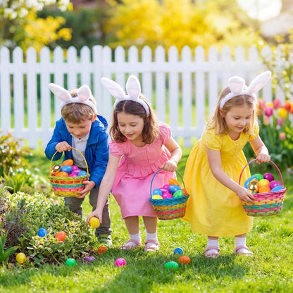 NAWITDA 200 Pack 3 Inch Large Easter Eggs Bulk Include 6 Surprise Golden Eggs, Bright Colors Fillable Empty Plastic Easter Egg for Easter Hunt, Easter Basket Fillers, Easter Party Favors