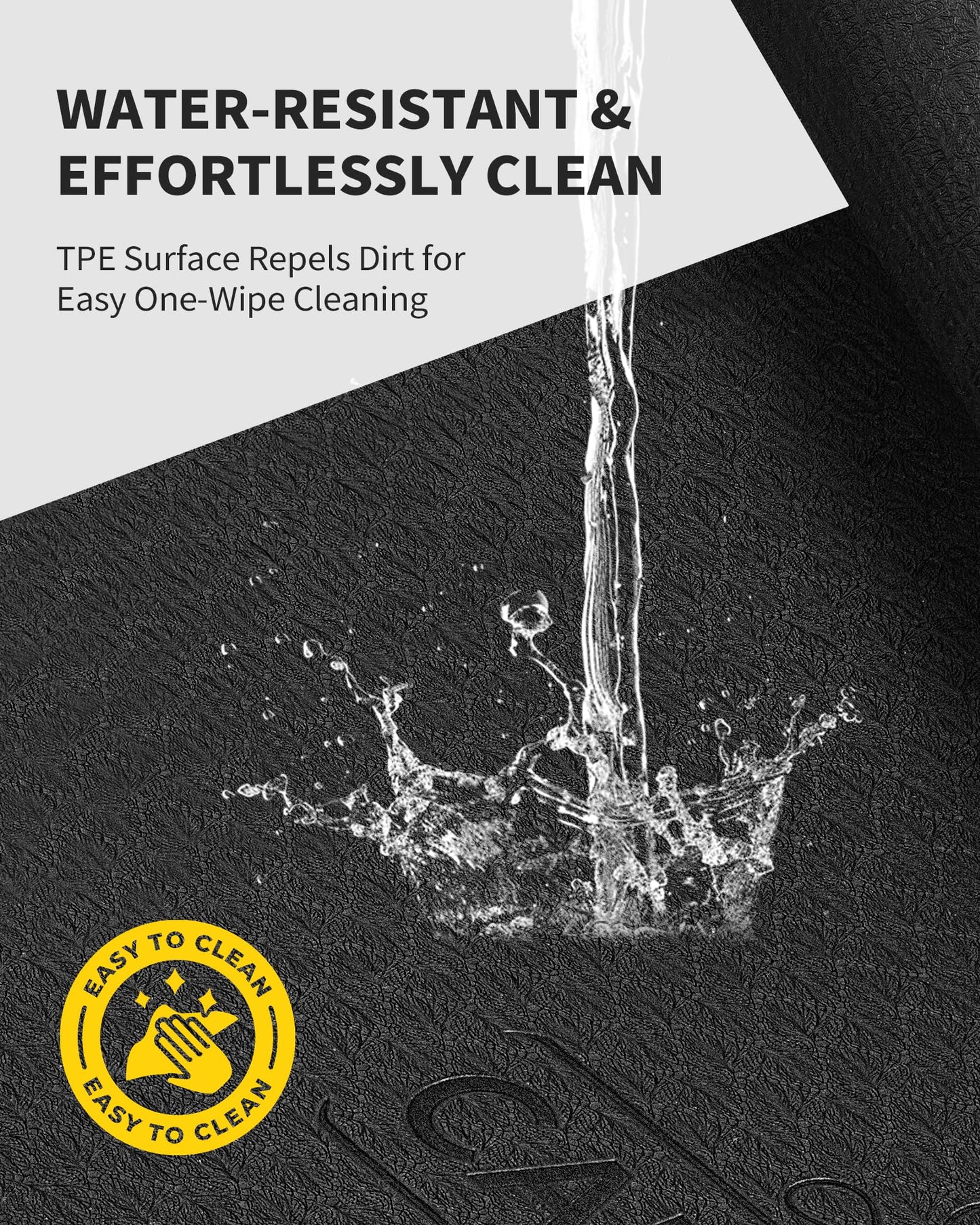 CAMBIVO Large Yoga Mat for Men and Women 1/3 & 1/4 Inch Thick, 72" x 48" Extra Wide Workout Mat, Exercise Fitness TPE Mat for Home Gym, Yoga, Pilates, Workout,Stretching,Meditation (Barefoot Exercise)