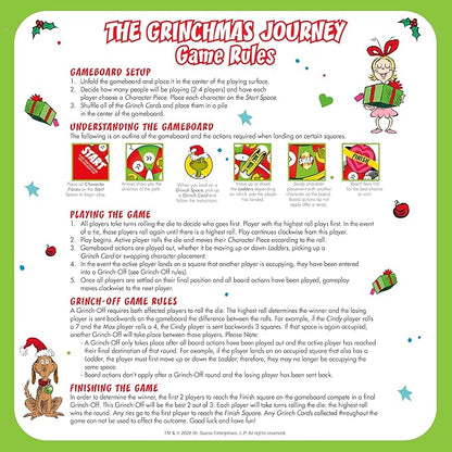 Aquarius Grinchmas Journey Board Game - Fun for Kids &amp Adults - Officially Licensed Dr Seuss Merchandise &amp Collectibles