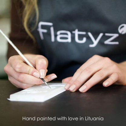 Flatyz Hand Painted Flat Candle - Gustav Klimt Tree of Life Artwork | Unscented, Dripless, Smokeless, Decorative | Unique Gift Idea and Home Décor Accent