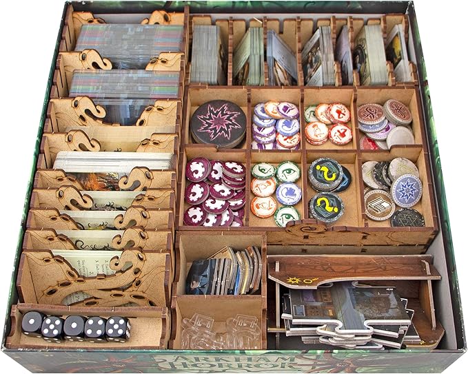 TowerRex Organizer for Arkham Horror 3rd Edition Board Game Storage Insert Accessory Upgrade for Only Base Game