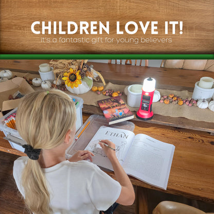 Action and Adventure Dramatized Audio Bible Story and Devotion Player for Kids, Including The Towers of Light Series Audiobooks by Allen Brokken on MegaVoice Solar+ for Kids (TOL - LifeLight)