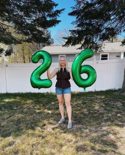 Green Number 60 Balloon 40 inch, 60th Green Birthday Decorations, 60 Year Old Women Men Party Supplies, St. Patrick's Day Games Theme Birthday Deco