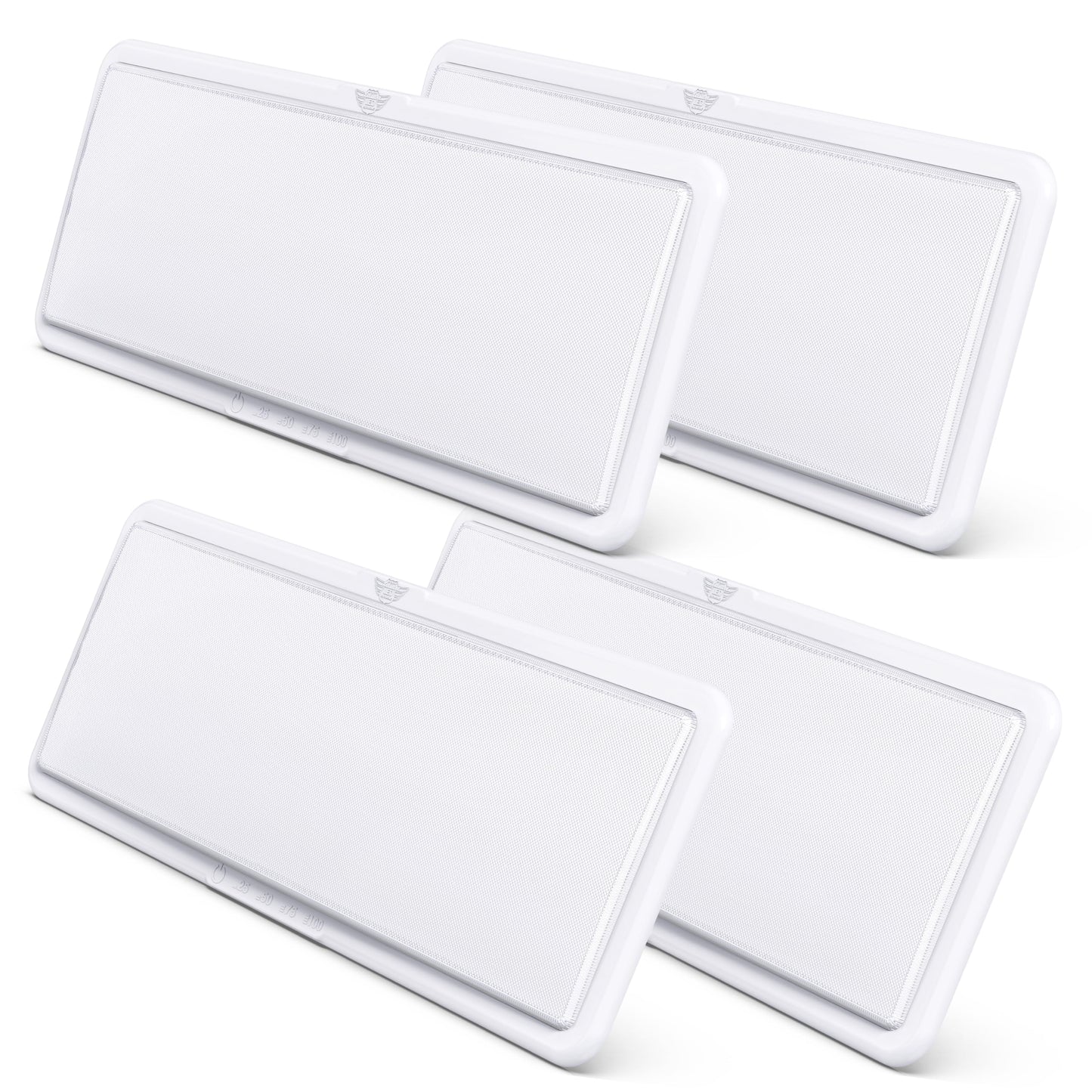 Leisure LED RV LED Ceiling Light 21" x 8" Fixture 2000 Lumen with Touch Dimmer Switch Interior Lighting for Car/RV/Trailer/Camper/Boat DC 12V Natural White 4000-4500K (4 Pack)