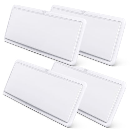 Leisure LED RV LED Ceiling Light 21" x 8" Fixture 2000 Lumen with Touch Dimmer Switch Interior Lighting for Car/RV/Trailer/Camper/Boat DC 12V Natural White 4000-4500K (4 Pack)