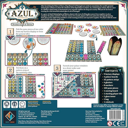 Asmodee Azul Stained Glass of Sintra Board Game EXPANSION - Craft Colorful Window Panes Tile-Placement Strategy Game for Kids &amp Adults Ages 8+ 2-4 Players 30-45 Minute Playtime
