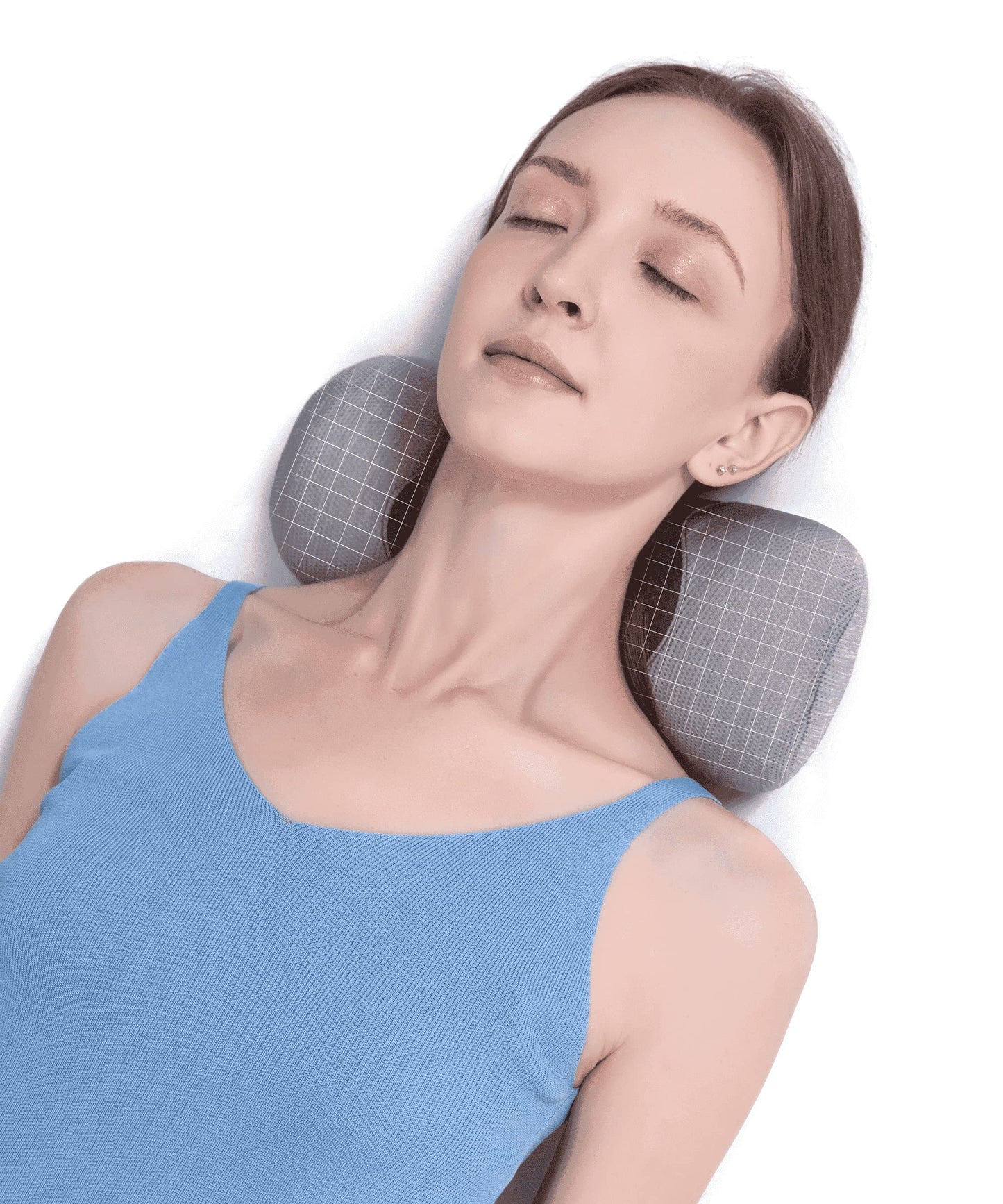 Bespilow Small Neck Roll Pillow,Say Goodbye to Neck Pain, Cervical Memory Foam Pillow for Tension Muscle Relief, Contour Support, Shoulder Pain Relaxer with Breathable Pillowcase, Odorless