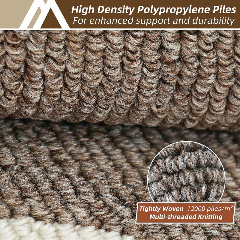 COSY HOMEER Long Kitchen Floor Mats for in Front of Sink Super Absorbent Kitchen Rugs and Mats 24"x59" Non-Skid Kitchen Mat Standing Mat Washable,Polypropylene,Brown,Frame