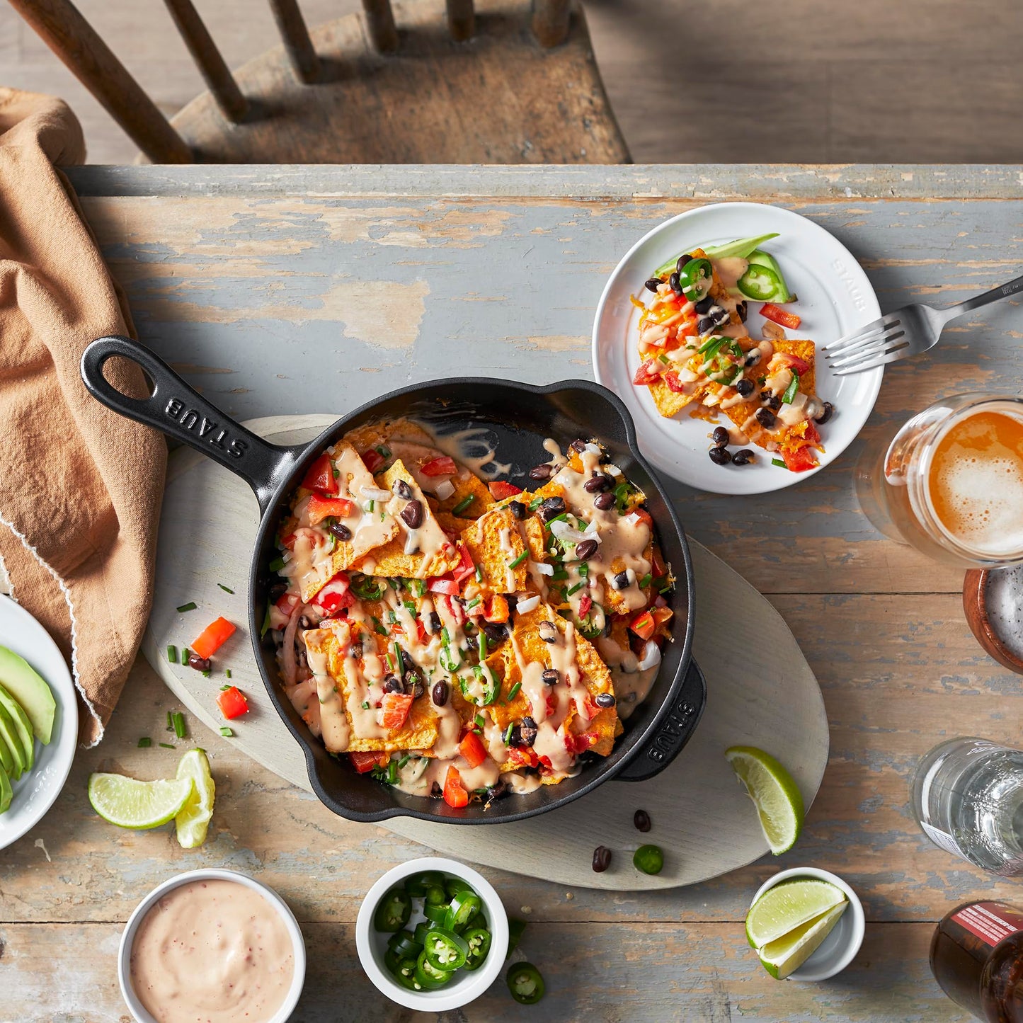 STAUB Cast Iron 8.5-inch Traditional Deep Skillet - Black