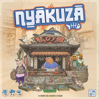 Nyakuza Board Game - Build Your Clan's Seafood Stall and Race to The Grand Market! Fun Competitive Strategy Game for Kids &amp Adults Ages 10+ 2-4 Players 45 Minute Playtime Made by CMON