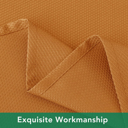 Biscaynebay Fall Tablecloth Textured Fabric Round Tablecloths 90", Bronze Thanksgiving Autumn Harvest Water Resistant Fabric Tablecloths for Kitchen, Dining, Wedding, Parties Machine Washable