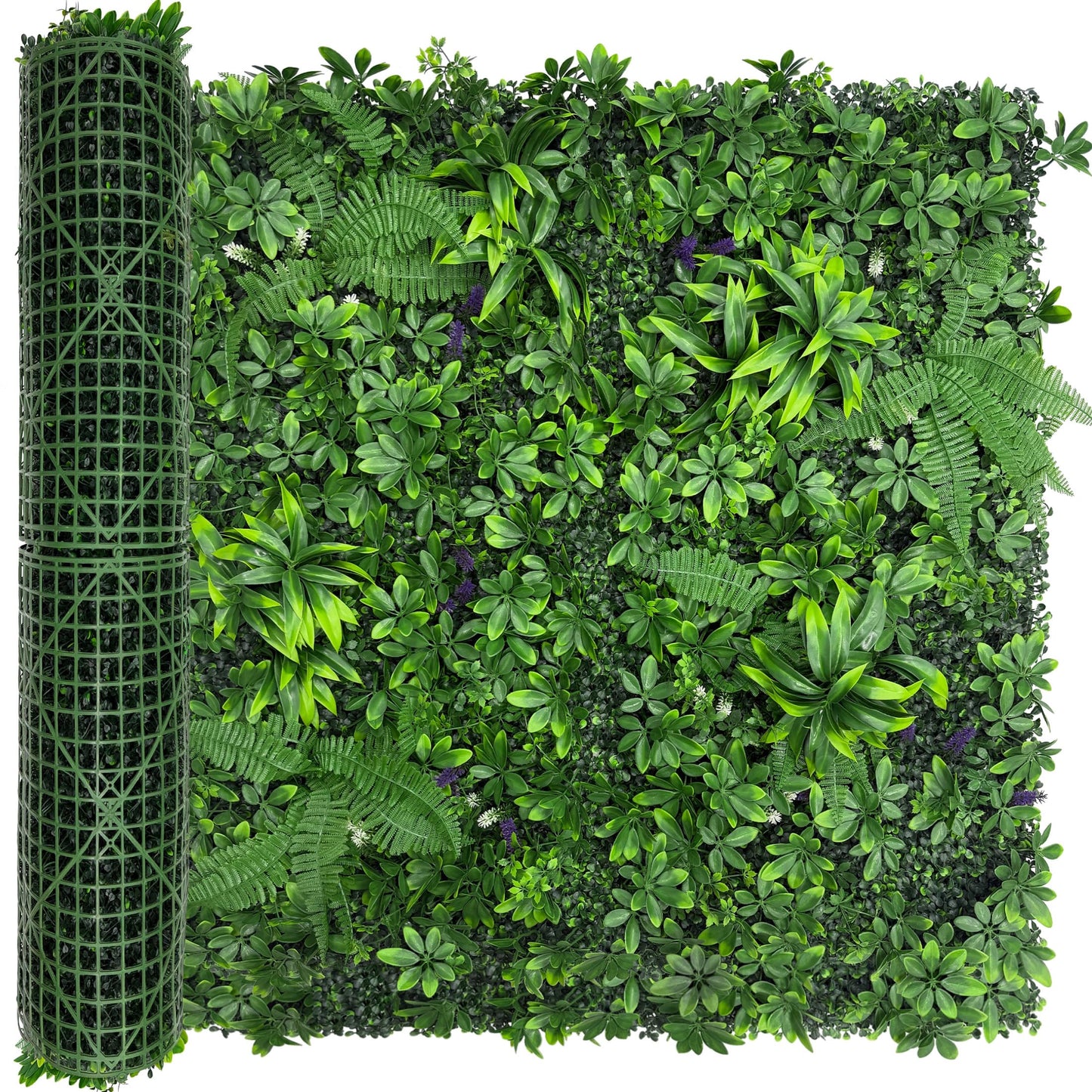 DOPGIB Artificial Green Boxwood Grass Wall Roll: 48"x128"(43 SQFT) UV Protected Ivy Privacy Hedge Fence Screen for Chain Link Fences Panel Indoor,Outdoor Patio Balcony & Garden