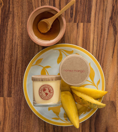 Eco Candle Co. Recycled Candle, Caramel Rum Cake, 6 oz. - Scents of Caramel, Rum, Maple, Almond, Pear, & Vanilla - 100% Soy Wax, No Lead, Kraft Paper Label & Lid, Hand Poured, Midwest Grown Soybeans