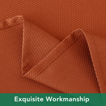 Biscaynebay Fall Tablecloth Textured Fabric Square Tablecloths 70x70 Inch, Rust Thanksgiving Autumn Harvest Water Resistant Fabric Tablecloths for Kitchen, Dining, Wedding, Parties Machine Washable