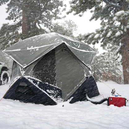 Gazelle Tents™ T4 Overland EXP Hub Tent, Extended Season Camping Tent, Sleeps 4, Pop-Up Hub Tent, Durable Ripstop Fabric, TriTech Mesh, Waterproof, UV Resistant, Agave Green, 78" x 94" x 94", GT403AG