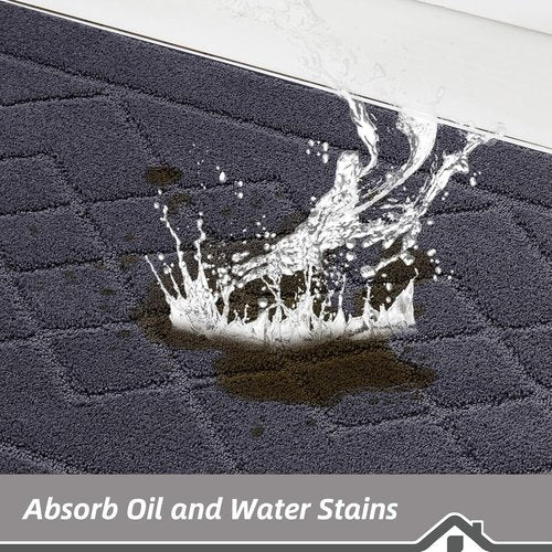 BEQHAUSE Kitchen Runner Rug - Non-Slip, Absorbent & Stain Resistant | 20"x59", Dark Grey