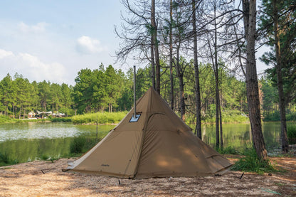 FireHiking Camping Hot Tent 4-8 Person Tipi Tent with Stove Jack for Bushcraft, Cooking and Heating