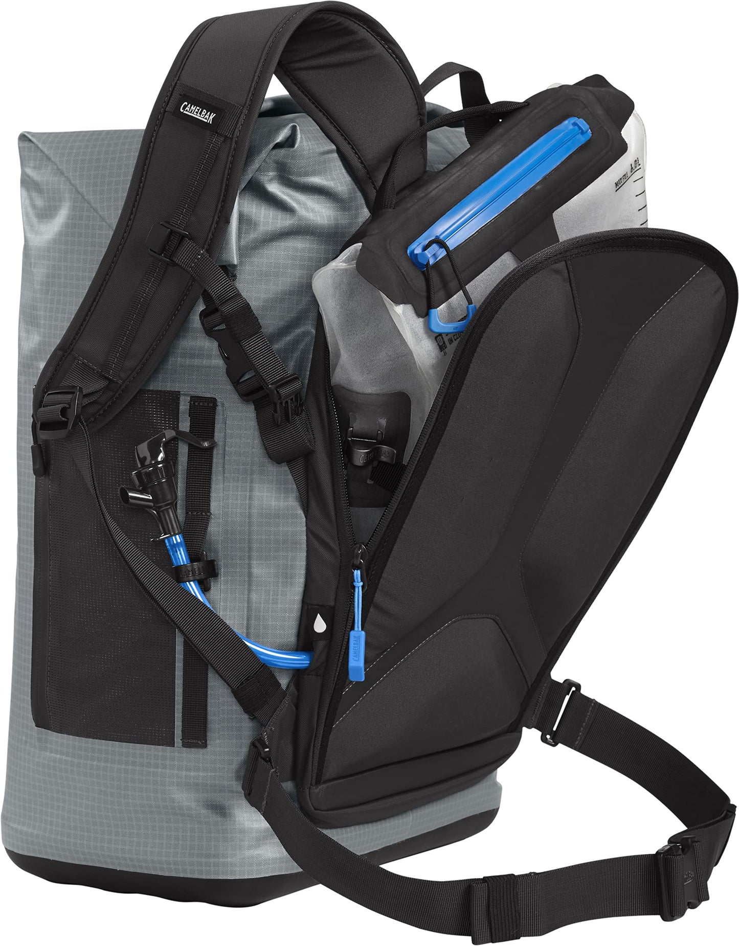 CamelBak ChillBak Pack 30 Soft Cooler Backpack with 6L Fusion Group Reservoir, Monument Grey