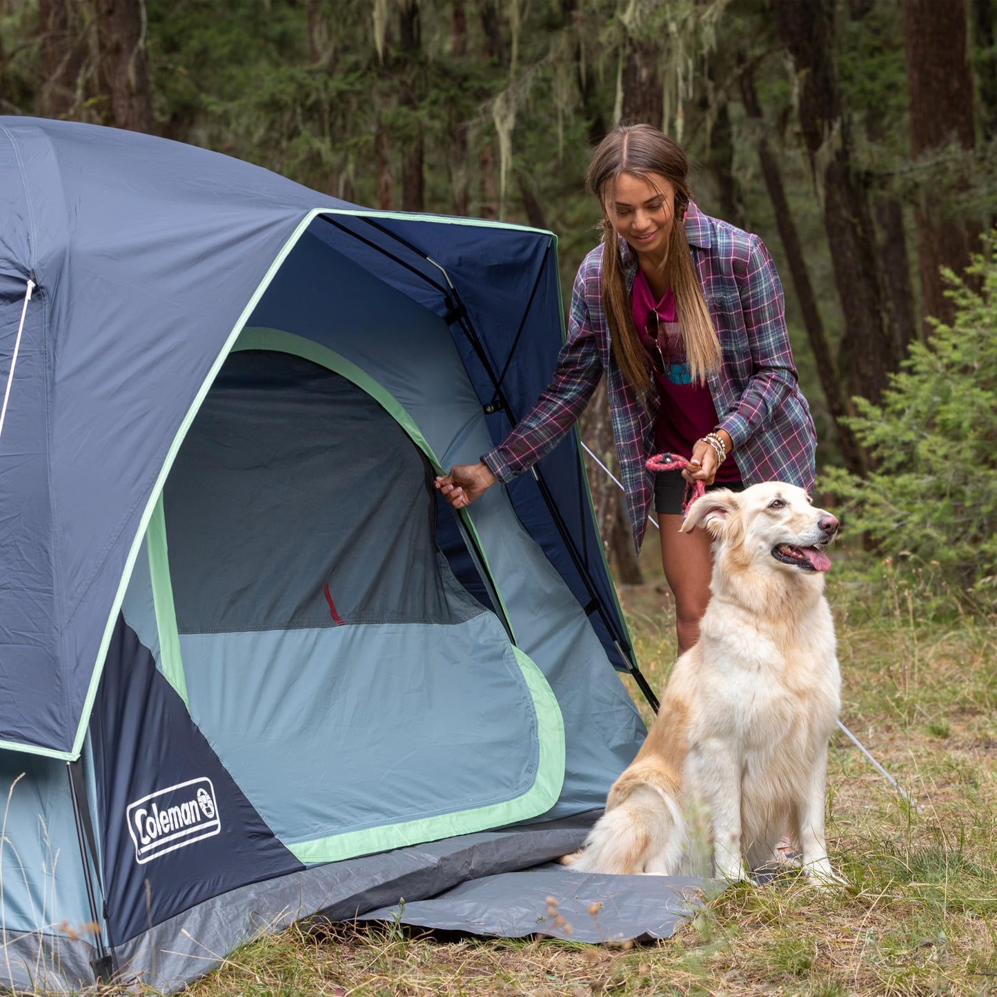 Coleman Skydome Tent with 5 Minute Setup, 2/4/6/8-Person Weatherproof Tent with Rainfly & Carry Bag, 20% More Headroom Than Traditional Canopies