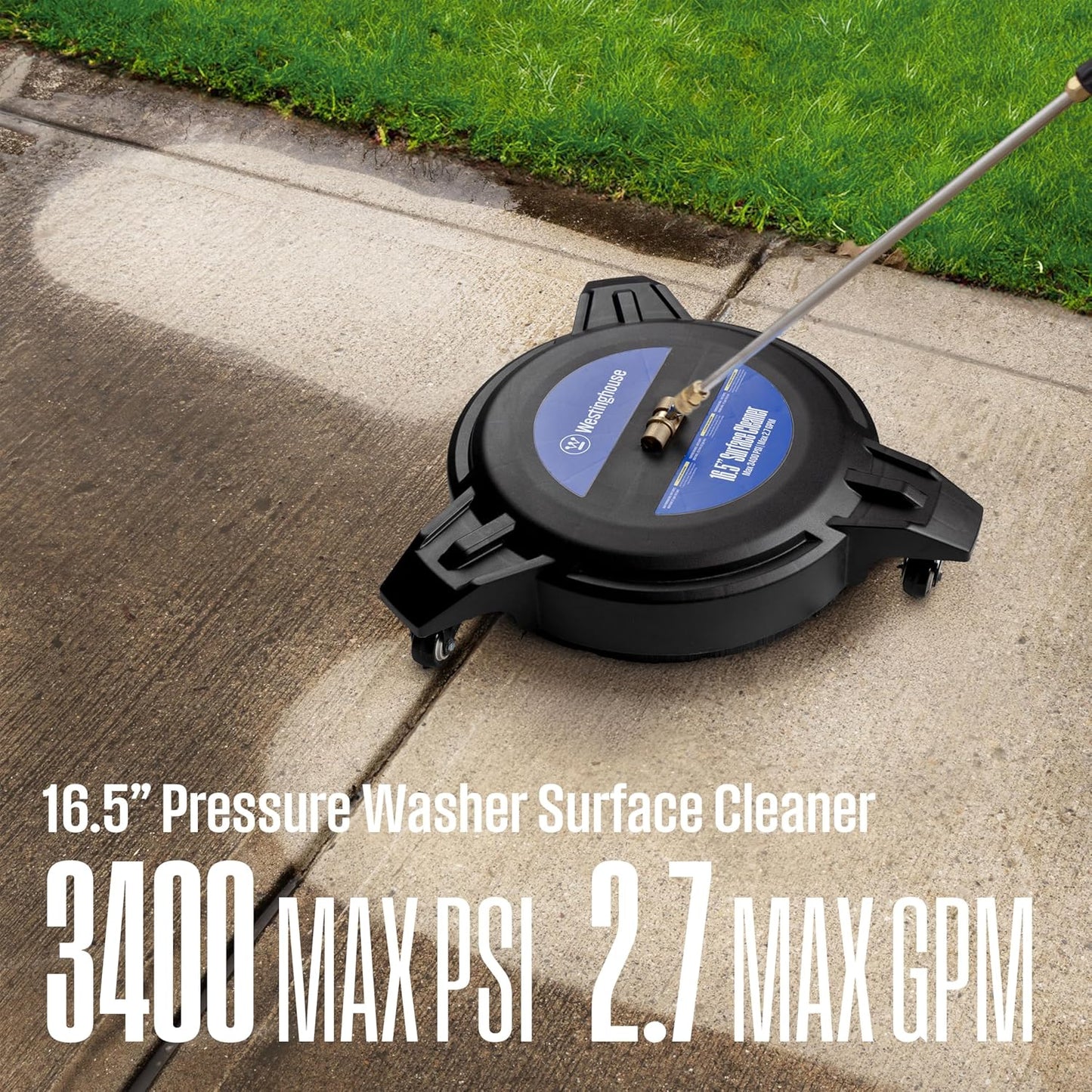 Westinghouse 16.5" Pressure Washer Surface Cleaner - 3400 Max PSI, 1/4” Connector | Gas & Electric Use