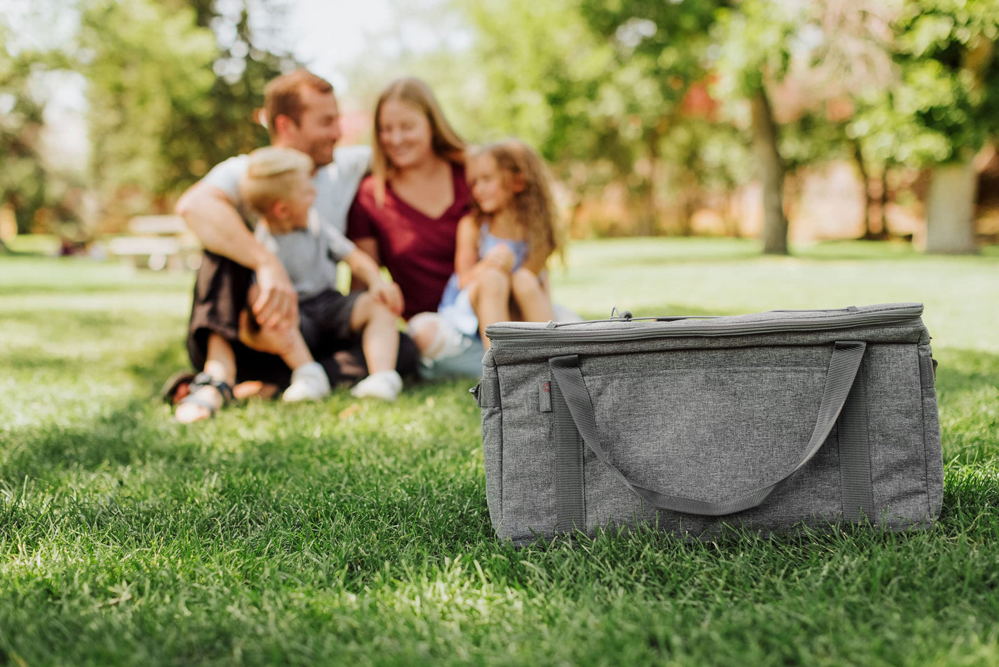 Picnic TIME NFL Miami Dolphins 64 Can Collapsible Insulated Cooler, (Heathered Gray)