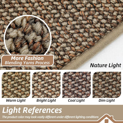 BEQHAUSE Dirt Trapper Door Mat - Non-Slip Washable Entrance Mat | 20" x 32" Beige, Absorbent & Dirt Resistant
