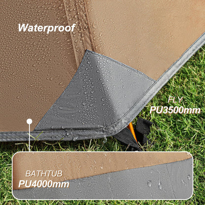 camppal 1 Person Tent for Camping Hiking Mountain Hunting Backpacking Tents 4 Season Resistance to Windproof Rainproof and Waterproof