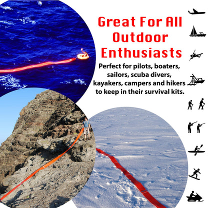 SEE/RESCUE Streamer Survival Tool - The Easy to Use, Portable Rescue Device to Use on Land, Sea, or Snow, Day or Night When Lost or Stranded to Provide Continuous Visibility, Personal Lighted Streamer