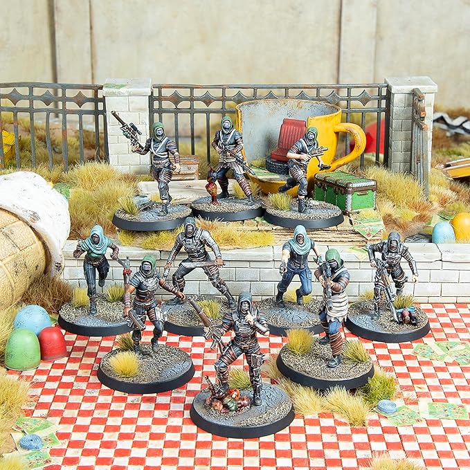Modiphius Entertainment: Fallout Wasteland Warfare: Raiders - The Disciples - 10 Unpainted Figures Nuka World Wave Miniatures Compatible w/ Factions