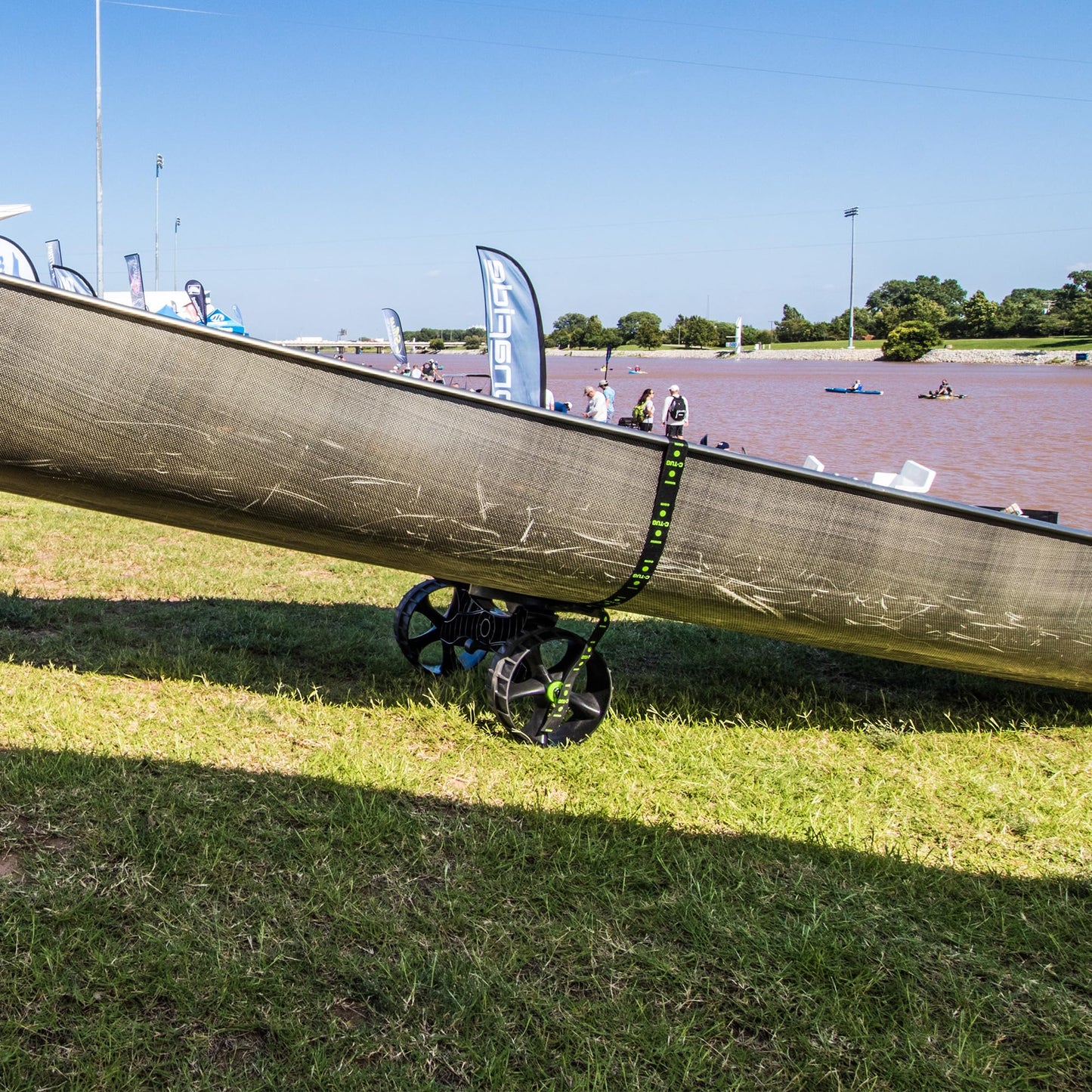 RAILBLAZA Genuine C-Tug Kayak Cart Dolly - Puncture-Free Wheels Canoe Cart Trailer with 260 lb Load Capacity - Portable & Foldable Heavy-Duty Boat Dolly & Kayak Accessories