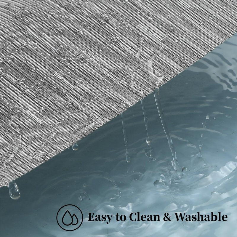 Leetaltree Silver Placemats Set of 4 - Heat Resistant Non-Slip Place mats for Dining Table, Washable Durable PVC Vinyl Woven Table Mats（Silver, 4）