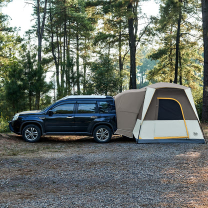Timber Ridge 5 Person Truck-Bed-Tents SUV Camping Tent with Rainfly & Storage Bag 10' W X 8' L X 7.1' H Khaki