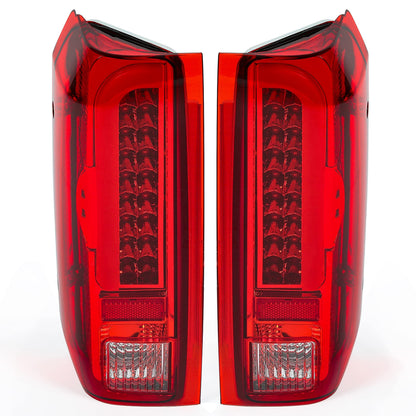 HECASA Tail Light Brake Lamps 3D LED Tube Bar for Ford F150/F250/F350/Bronco - Red Lens, Model MO-1621