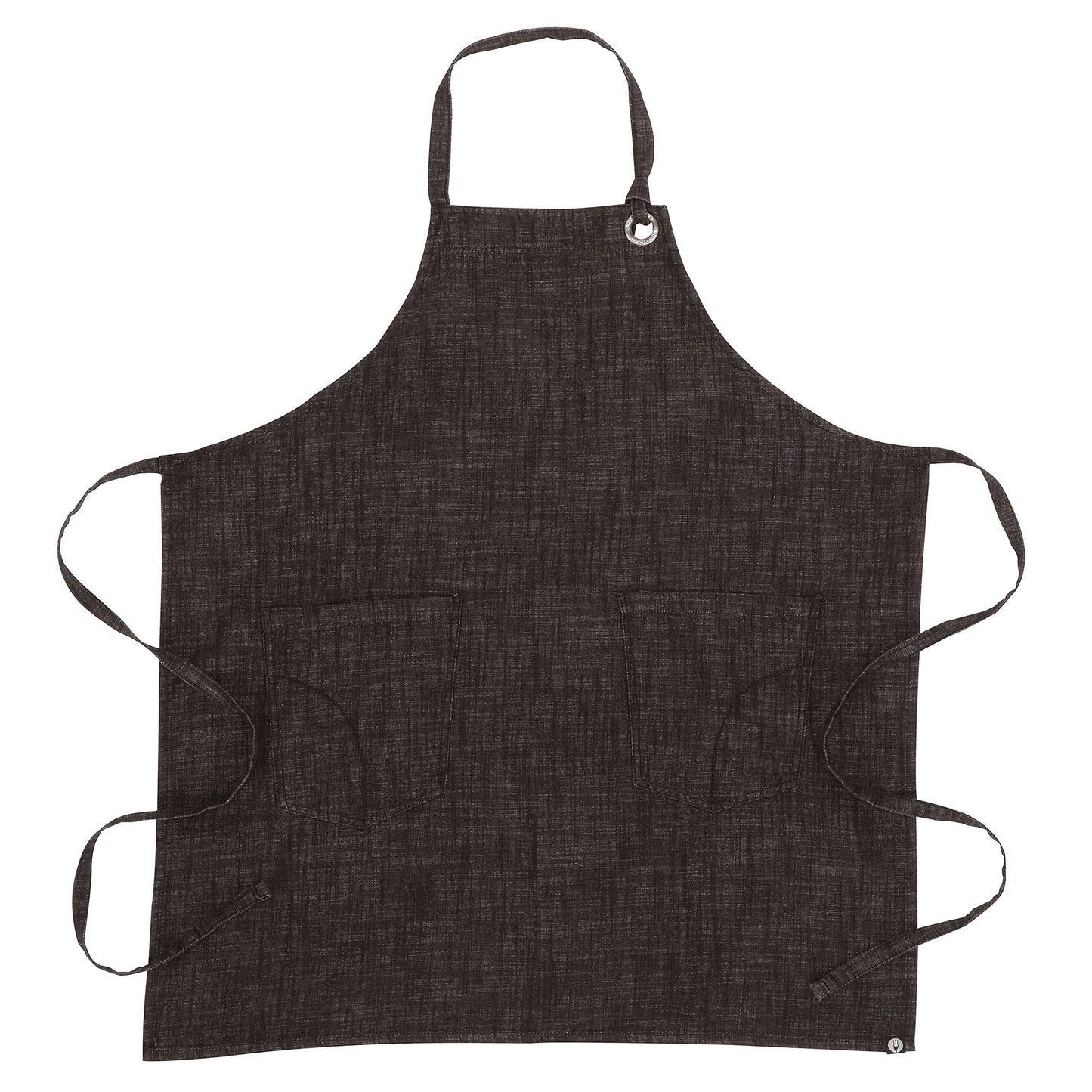 Chef Works Unisex Corvallis Bib Apron, Black Burgundy, One Size