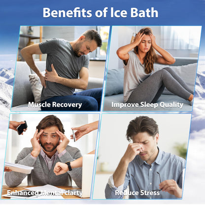 Upgraded 1/2 HP Cold Plunge Chiller, Professional Ice Bath Water Chiller for Cold Plunge Tubs, Built-in Filter & Pump, Insulated Hoses, Powerful Cooling for Cold Therapy Recovery & Home Use (1/2 HP)